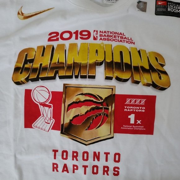 NEW Toronto Raptors 2019 NBA Championship Locker Room T Shirt Nike Men Size 2XL - Picture 1 of 5